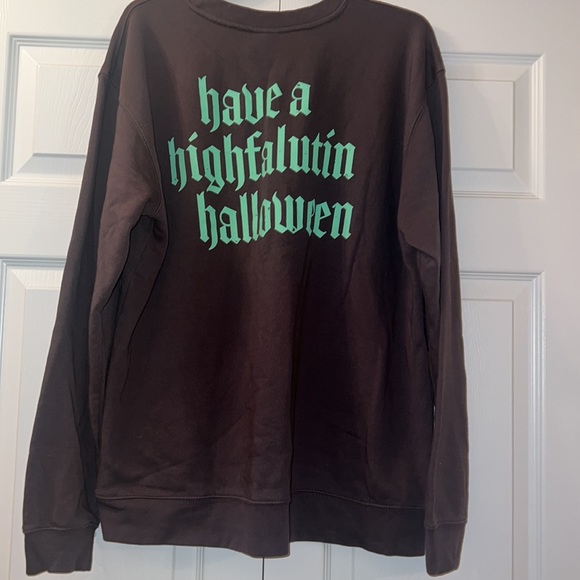 Living Fully Co. Mallory Ervin Halloween Black Cat Sweatshirt size XL Holiday - Picture 4 of 4